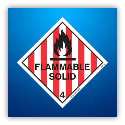 Flammable Solid Sign